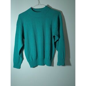 Jolie Women's Knit Sweater Made In USA Green 100% Acrylic